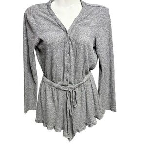 Forever 21 | Knit Ribbed Ruffle Bottoms Shorts Romper XS